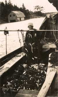 Erik Sundberg i fiskebåten